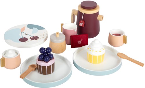 Houten koffie en theeset speelgoed Small Foot - 16-delig Scandinavisch design-2