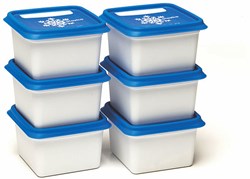 Amuse boîtes de congélation 6x200ml - blanc et bleu - sans BPA