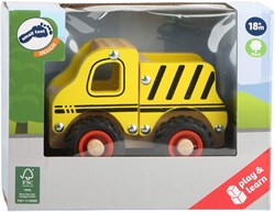 Small Foot véhicule de chantier en bois - camion de travail jaune jouet FSC