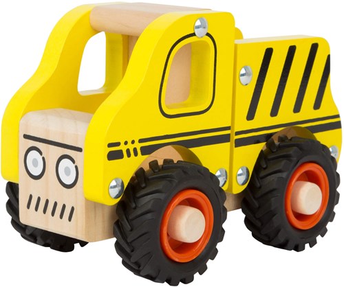 Small Foot véhicule de chantier en bois - camion de travail jaune jouet FSC-3