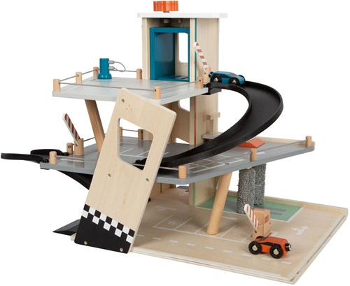 Small Foot houten parkeergarage rally - speelgoed garage met auto's-2