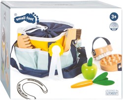 Small Foot houten paardenverzorgingsset met tas - speelgoedset 8-delig