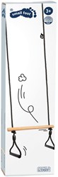 Small Foot houten trapezeschommel met gymnastiekringen Black Line schommel