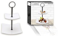 Cuisine Performance présentoir à gâteaux jouet 2 niveaux blanc mat carton 10-14cm
