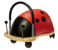 Wheelybug loopwagen lieveheersbeestje large - houten ride-on speelgoed
