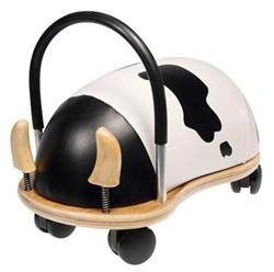 Wheelybug houten loopwagen koe small - peuter speelgoed