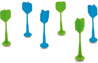 Scratch Magnetische Dartpijlen Blauw/Groen - 6 stuks-2