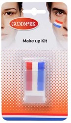 Stick maquillage rouge blanc bleu pour sport et carnaval