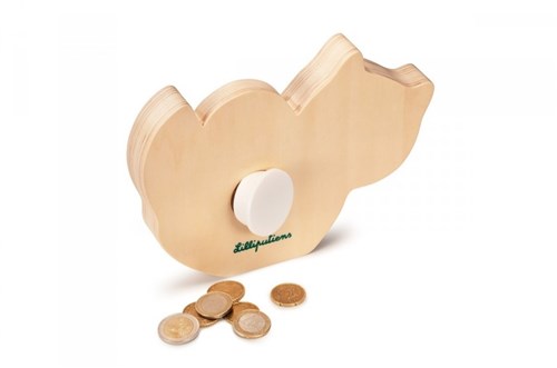 Lilliputiens spaarpot Alice - houten dieren spaarpot voor kinderen-3