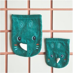 Lilliputiens gants de toilette marionnettes Marius - set éco pour enfants
