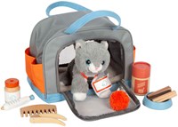 Small Foot knuffel kat - pluche speelgoed met draagtas en verzorgingsset