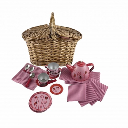 Egmont Toys Service à thé Boîte dans le panier Coccinelle 27x15x21 cm