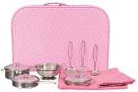 Egmont Toys Pannenset metaal in koffer roze 38x26x8 cm