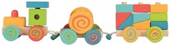 Egmont Toys Houten trekfiguur trein 39x7,5x9,5 cm