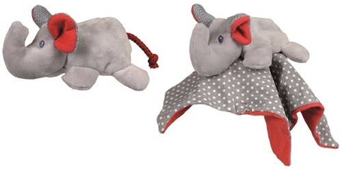 Egmont Toys Knuffeldoekje olifant 21x21 cm