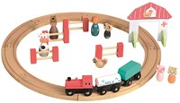 Egmont Toys Treinbaan hout met trein en figuurtjes 45x45 cm