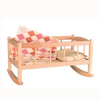 Egmont Toys Houten wieg met dekentje 50x30x27 cm
