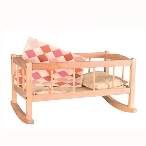 Egmont Toys Houten wieg met dekentje 50x30x27 cm
