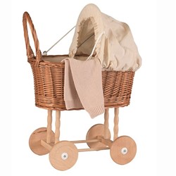 Egmont Toys Landau de poupée en roseau 44x27x58 cm Coquille d'œuf