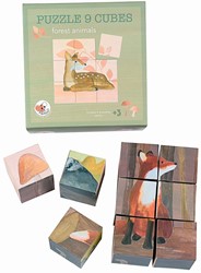 Egmont Toys Kubuspuzzel 9 stukjes bosdieren