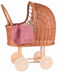 Egmont Toys Berceau de landau pour poupée avec capuchon en caoutchouc 50x30x58 cm