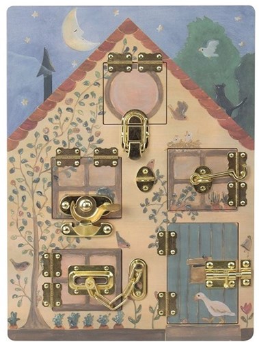 Egmont Toys educatief activity bord konijnenhuis FSC hout 3+ 40x30 cm