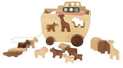 Egmont Toys jouet à tirer Arche de Noé en bois - jouet éducatif 24x12x20 cm