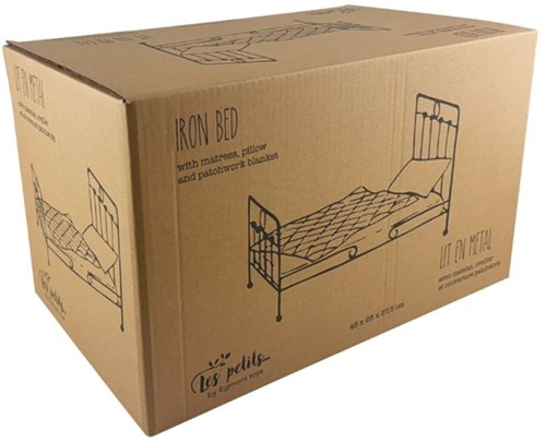 Egmont Toys poppenbed metaal beddengoed poppenaccessoire 44x26x27,5 cm-2