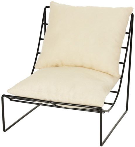 Egmont Toys chaise de poupée métal avec coussin - meuble poupée 17x15x15 cm