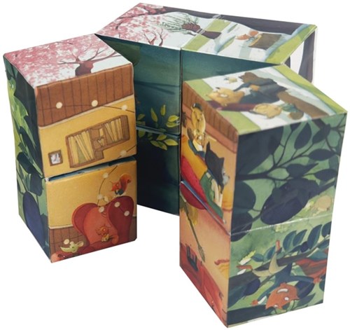 Egmont Toys kubus speelgoed Infinity cube Seizoenen FSC karton 9x9x9 cm