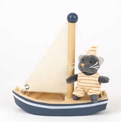 Egmont Toys peluche Malo le chat dans un bateau 18x18x8 cm jouet bébé