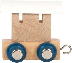 Small Foot houten lettertrein Polar wagon wit speelgoed decoratie