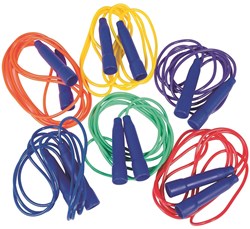Megaform corde à sauter jouet 215cm - set de 6 couleurs pour enfants