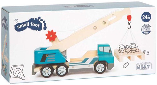 Houten kraanwagen speelgoed met pallet - kraanwagen voor kinderen