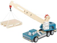 Houten kraanwagen speelgoed met pallet - kraanwagen voor kinderen-3