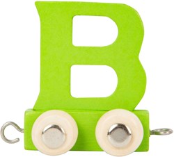Small Foot houten lettertrein B groen - speelgoed treinletters