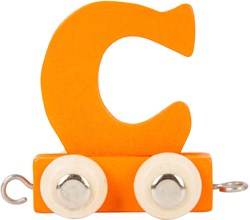 Small Foot houten lettertrein oranje C speelgoed treinset 12 stuks