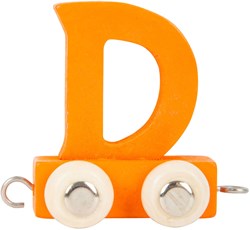Small Foot houten lettertrein oranje D speelgoed treinset