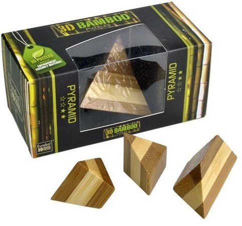 Eureka 3D Bamboe Puzzel - Piramide breinbreker duurzaam speelgoed-2