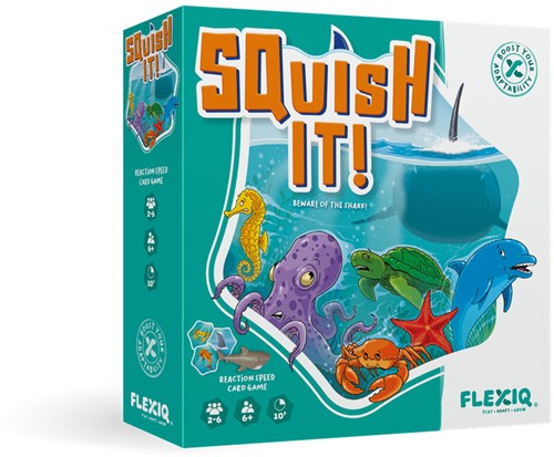Asmodee jeu de cartes Squish It - jeu éducatif pour enfants avec animaux marins