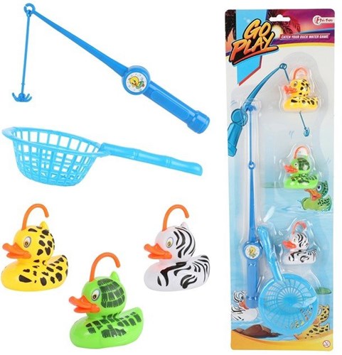 Toi-Toys jeu de pêche jouet Attrape le canard avec canne et épuisette-2