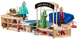 Cosy verkleedmeubel dressing up unit voor rollenspel en opbergen