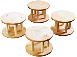 Cosy zitkrukjes set van 4 met opbergruimte voor kinderen