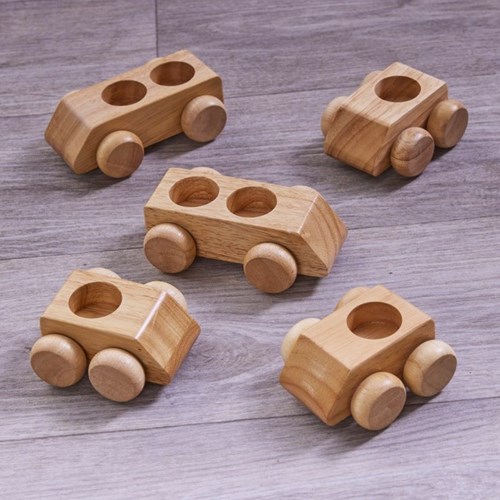 Cosy houten voertuigen wiskunde set - educatief speelgoed voor kinderen