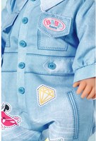 Deluxe Jean Overall poppenkleding 43 cm denim outfit BABY born-3