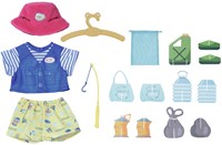 Vêtements de poupée tenue de pêcheur avec canne pour BABY born 43 cm ours