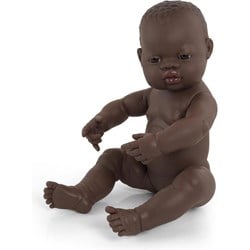 Miniland babypop Afrikaans meisje 40cm met vanillegeur - speelgoedpop