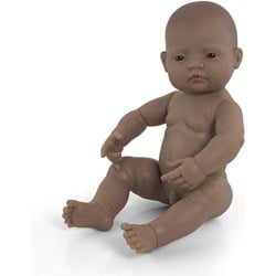 Miniland Babypop Jongen Bruin Vanillegeur - 40 cm Pop Speelgoed