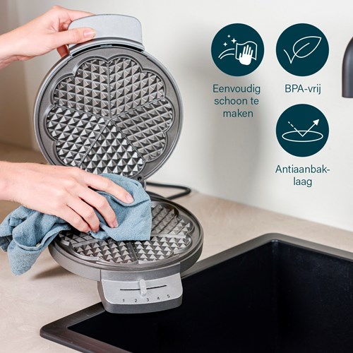 Princess wafelijzer deluxe hartjeswafels - 1200W - instelbare thermostaat-3
