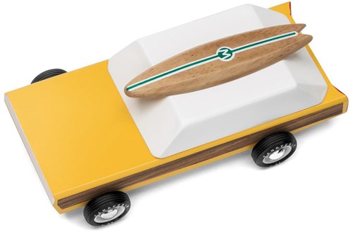 Candylab houten speelgoedauto Woodie - klassiek design en surfplank-3